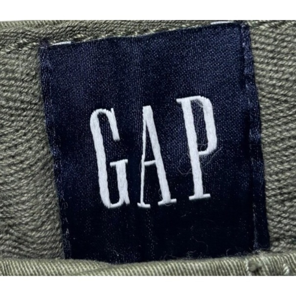 Gap Relaxed Girlfriend Chino Pants Womens 6 Olive Green Cuffed Mid Rise New - Picture 10 of 10